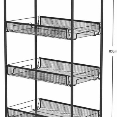 Versatile 360° Rotation Iron Kitchen Trolley